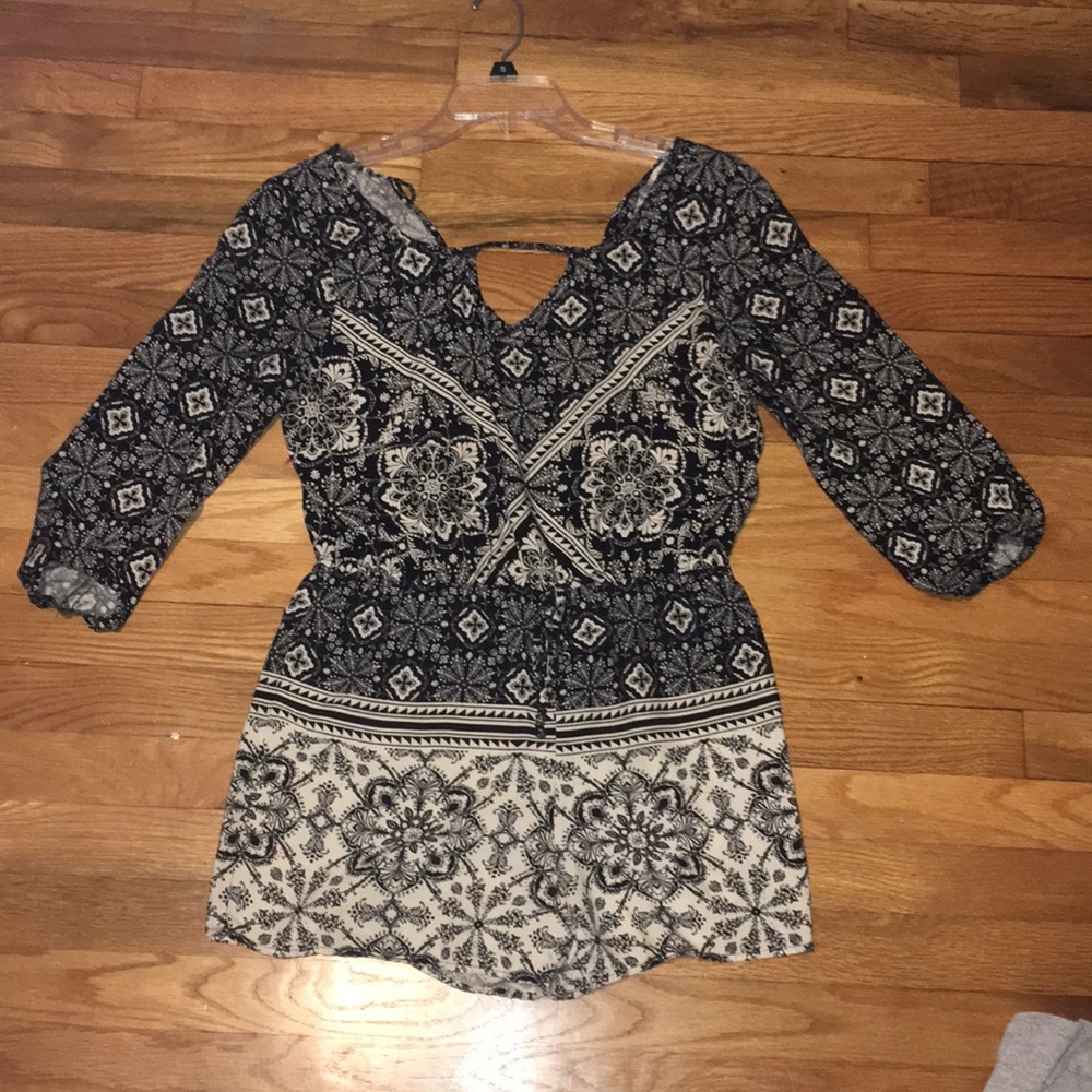 Charlotte Russe Black and White Romper